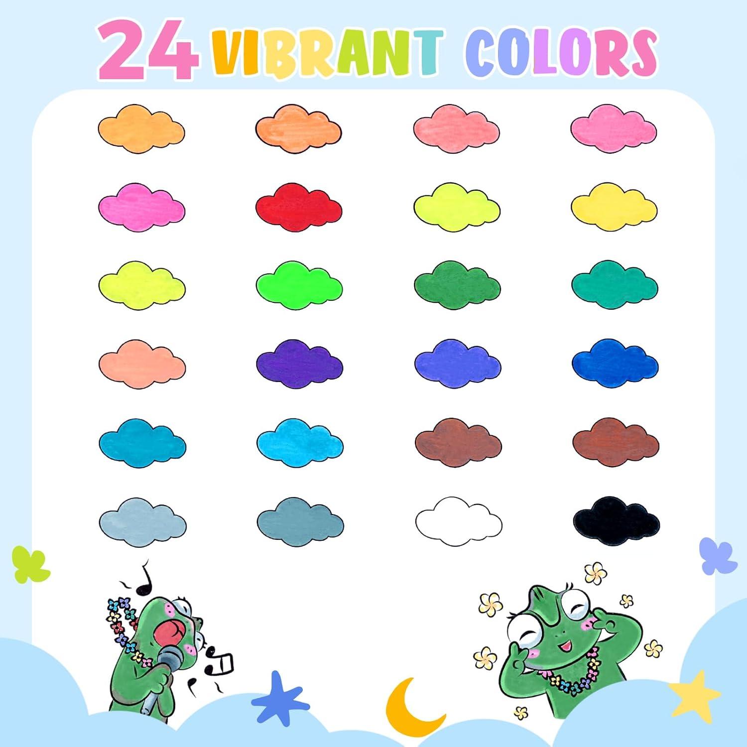 imageOhuhu Acrylic Paint Markers UltraWashable Markers for Kids Bullet Tip Paint Pens for Rock Painting Easter Eggs Wood Glass Ceramic Canvas School Classroom Supplies Ages 314