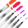 imageWater Color Brush Pen Set Ohuhu Set of 6 Watercolor Paint Brushes for Water Soluble Colored Pencil Watercolor WaterBase Markers Powdered Pigment Watercolor Paints Ideal for Adults Teens Artists