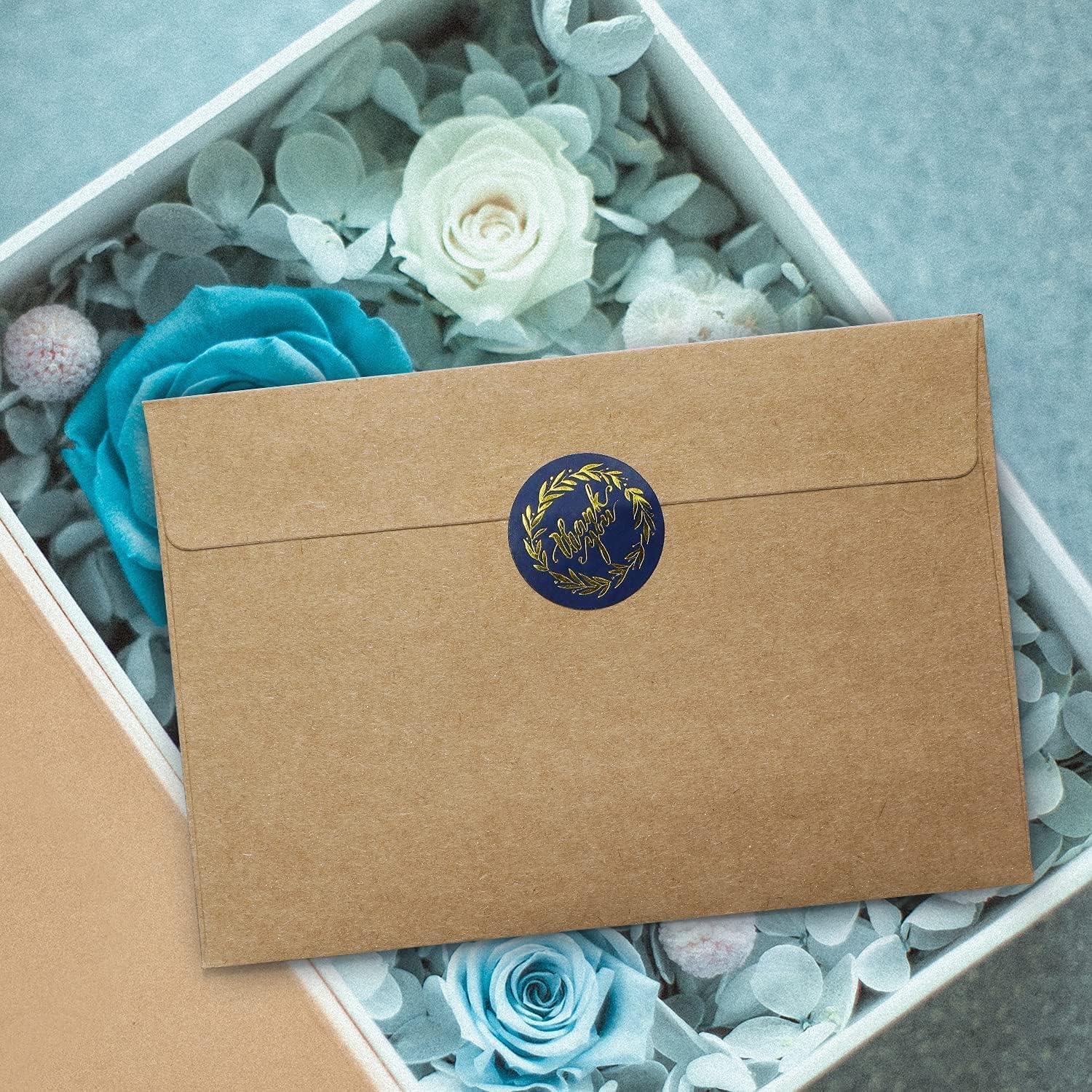 image100 Thank You Cards Bulk Navy Blue and Gold Designs Thank You Notes Box Set with SelfSeal Envelopes and Stickers Elegant 8 Design Greeting Card for Wedding Baby Shower Business Graduation Birthday