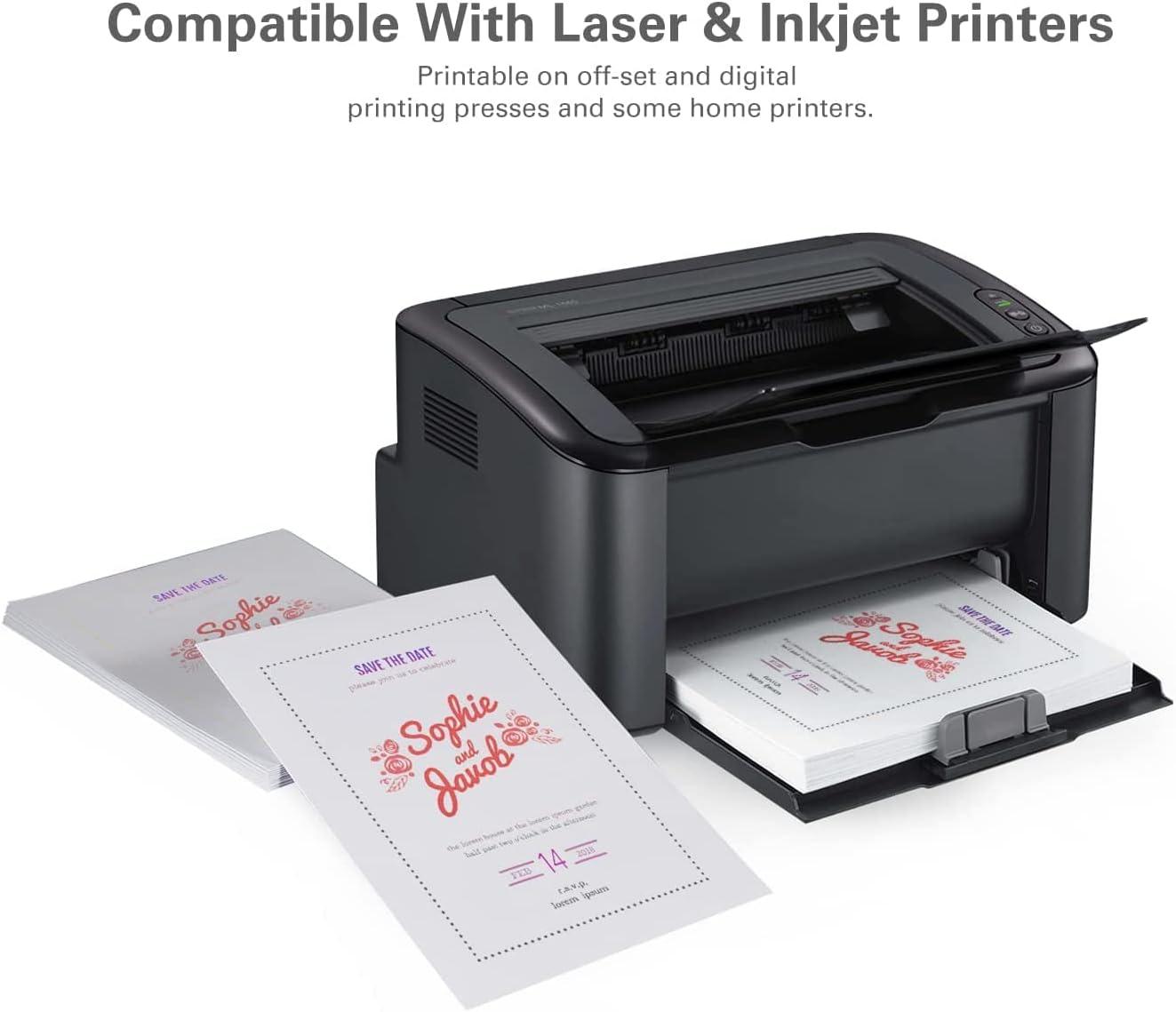 imageOhuhu A7 Printable White 5x7 Envelopes 500 Pack Bulk A7 525 x 725 Inches SelfSeal Envelopes for 5x7 Cards Christmas Cards Wedding Invitations Photos Graduation Baby ShowerA7