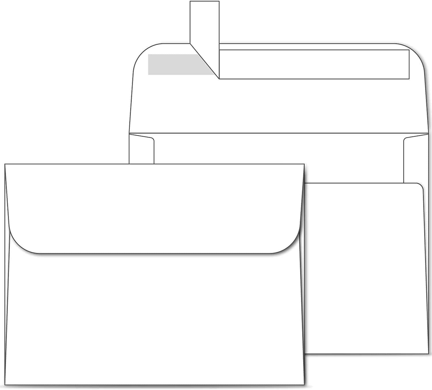 imageOhuhu A7 Printable White 5x7 Envelopes 500 Pack Bulk A7 525 x 725 Inches SelfSeal Envelopes for 5x7 Cards Christmas Cards Wedding Invitations Photos Graduation Baby ShowerA7