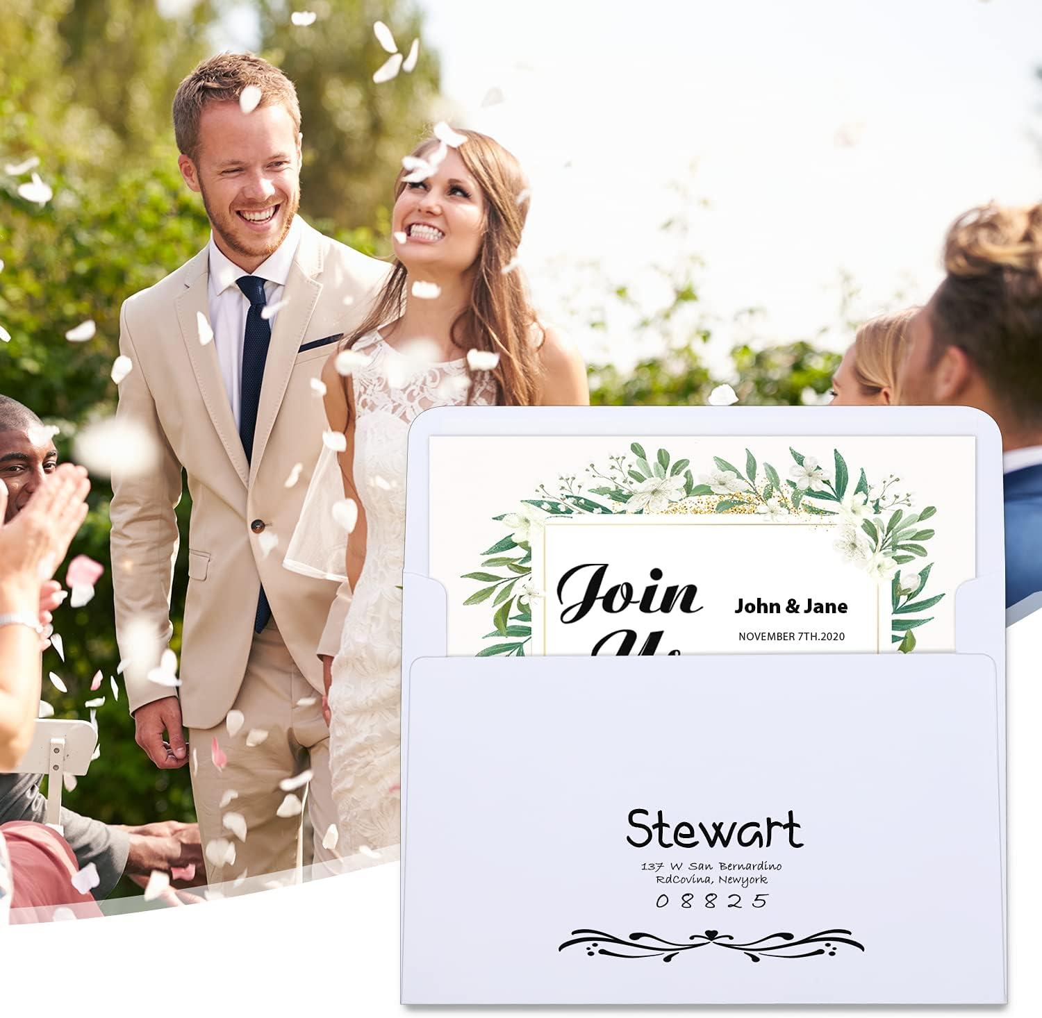 imageOhuhu A7 Printable White 5x7 Envelopes 500 Pack Bulk A7 525 x 725 Inches SelfSeal Envelopes for 5x7 Cards Christmas Cards Wedding Invitations Photos Graduation Baby ShowerA7