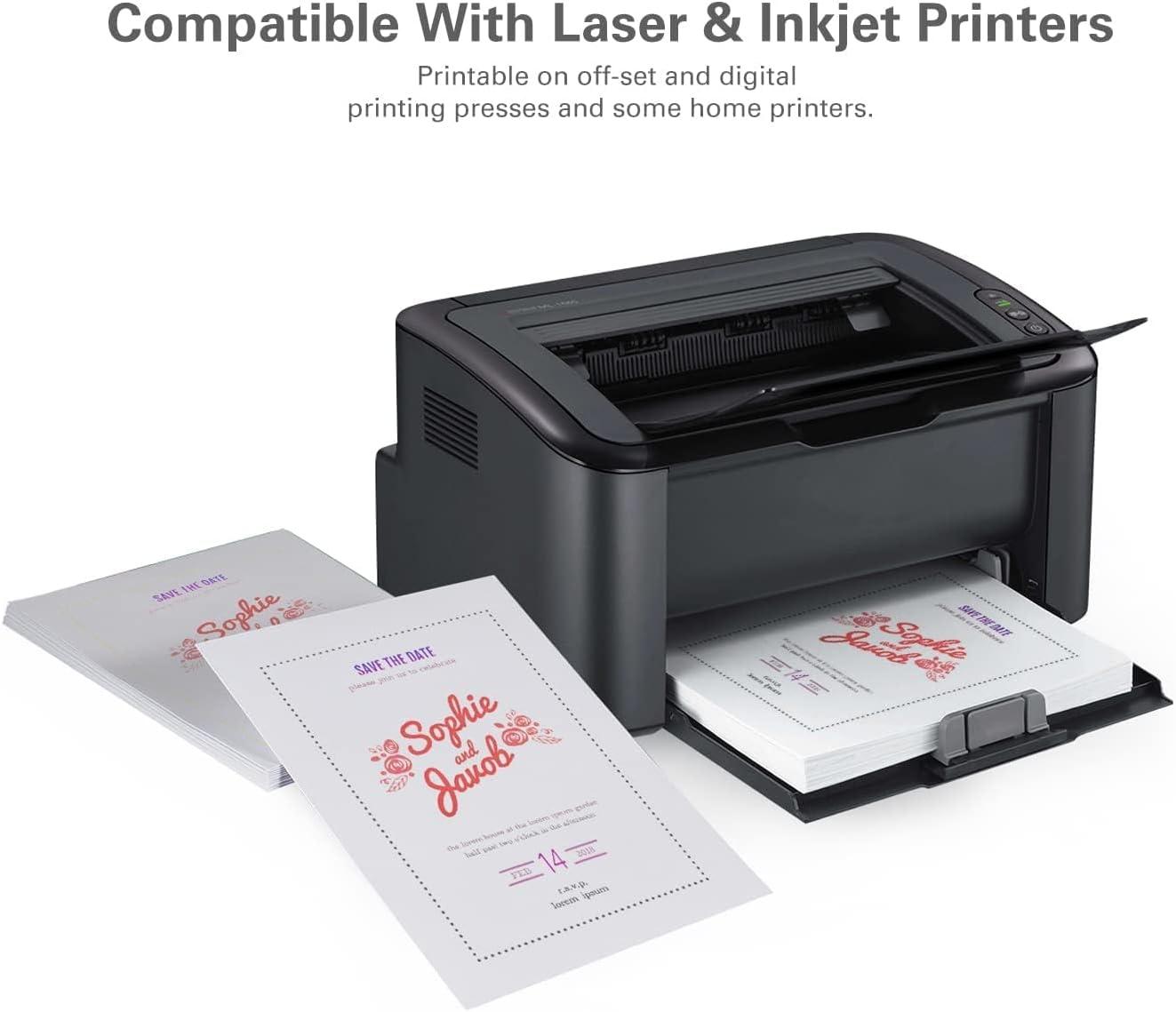 imageOhuhu A7 Printable White 5x7 Envelopes 500 Pack Bulk A7 525 x 725 Inches SelfSeal Envelopes for 5x7 Cards Christmas Cards Wedding Invitations Photos Graduation Baby ShowerA7