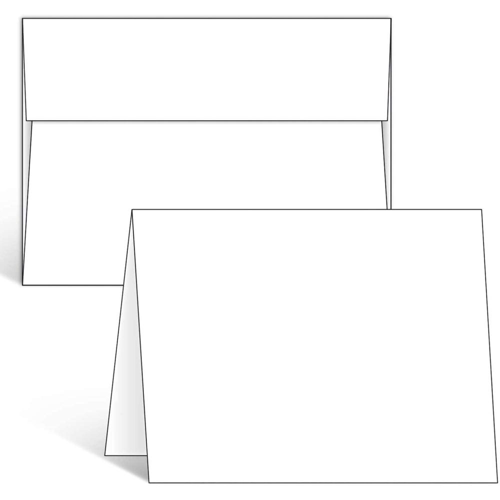 imageOhuhu Blank White Cards and Envelopes 200 Pack 425 x 55 Heavyweight Folded Cardstock and A2 Envelopes for DIY Greeting Cards Wedding Birthday Invitations Baby Shower Thank You Cards and MoreA7 5x7