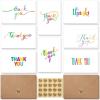 imageOhuhu 144 Bulk Thank You Cards with Envelopes Thank You Notes Box Set with Elegant 8 Rainbow Colorful Designs Greeting Card for Wedding Business Birthday Baby Shower Blank Inside 4 x 6 Inch144