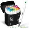 imageOhuhu Alcohol Markers  AP Certificated 80color Dual Tips Art Marker Set for Artist Designer Adults Coloring Illustration Chisel and Fine Dual Tips Oahu of Ohuhu Markers Refillable
