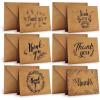 imageThank You Cards of Ohuhu 36 Pack Brown Kraft Paper 6 Design of Assorted Thank U Greeting Note Card with Envelopes and Stickers for Wedding Business Birthday Baby Shower Blank Inside 4 x 6 Inch