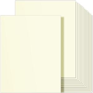 Ohuhu Brown Kraft Cardstock Thick Paper 100 Sheets – 8.5″ x 11″ Heavyweight 80 lb/216 gsm Card Stock for Crafts and DIY Card Making(Cream)
