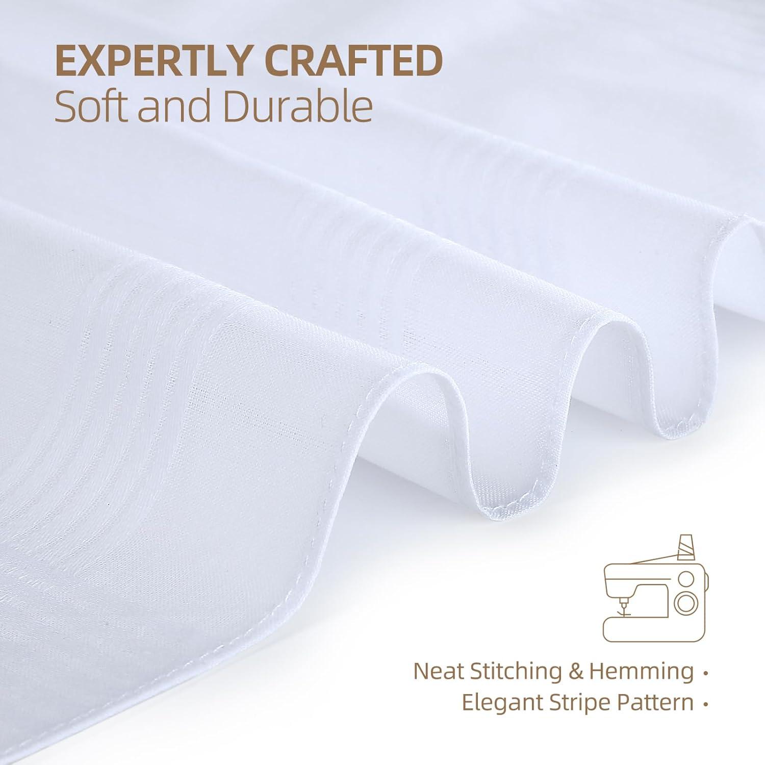 imageOhuhu Handkerchiefs for Men 100 Soft Cotton Hankerchief Machine Wash White Pocket Square for Suit 16 x 16 Mens Hankie13