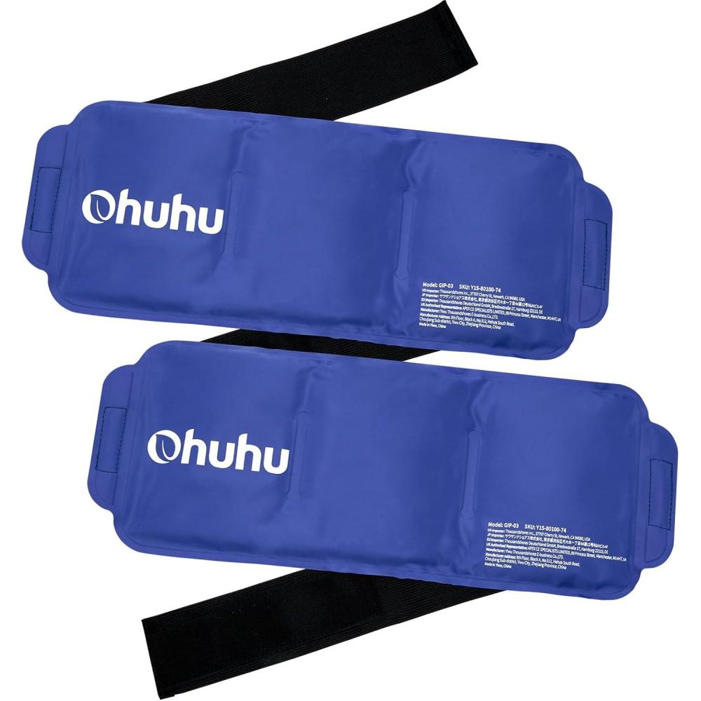 imageIce Pack Wrap for Injuries Ohuhu 2 Pack Reusable Ice Packs with Wrap Hot Cold Therapy Gel Ice Pack Adjustable Flexible for Shoulders Wrists Knee Back Neck Legs Hip Aches Injury Pain Relief
