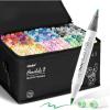 imageOhuhu Alcohol Based Brush Markers Double Tipped Art Marker Set for Artists Adults Coloring Sketch Illustration  Brush amp Fine Dual Tips  216 Colors  Honolulu B of Ohuhu Markers  Refillable InkBrush  Fine