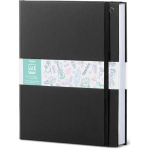 Ohuhu Double-Sided Marker Pad Art Sketchbook Bleedproof – 5.5″x8.5″ Small Paper Size – 90 lb/150 gsm Smooth Drawing Paper – 60 Sheets/120 Pages – Hardcover Sketching Book for Alcohol Markers Paints(8.5″x11″)