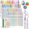 imageOhuhu Acrylic Paint Markers 48 Paint Pens Set of 24 Fine amp 24 Round Tip in Same Assorted Colors  Reversible Chisel amp Round  Good Coverage Acrylic Markers for Rock Painting Easter Egg Wood Plastic