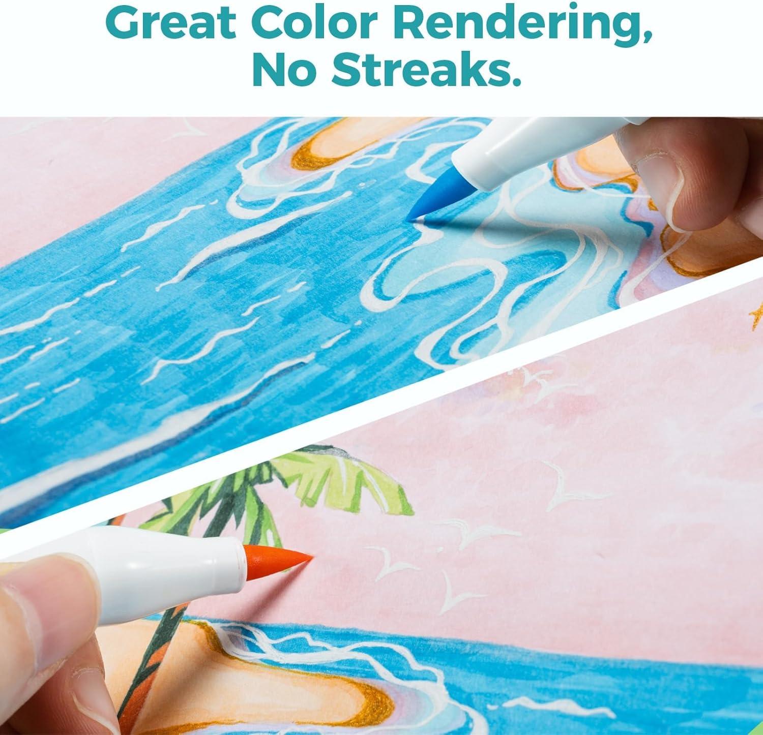 imageOhuhu DoubleSided Bleedproof Marker Pad 55x85 Small Paper Size 160 lb280 gsm Heavyweight Smooth Drawing Paper 50 Sheets100 Pages SpiralBound Sketchbook for Alcohol Markers83 x 83