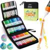 imageOhuhu Acrylic Paint Markers Refillable 36 Colors Acrylic Markers High Opacity Paint Markers Waterproof Lightfast for Rock Painting Easter Eggs 3D Prints Wood Glass Ceramic Canvas  Hauauma