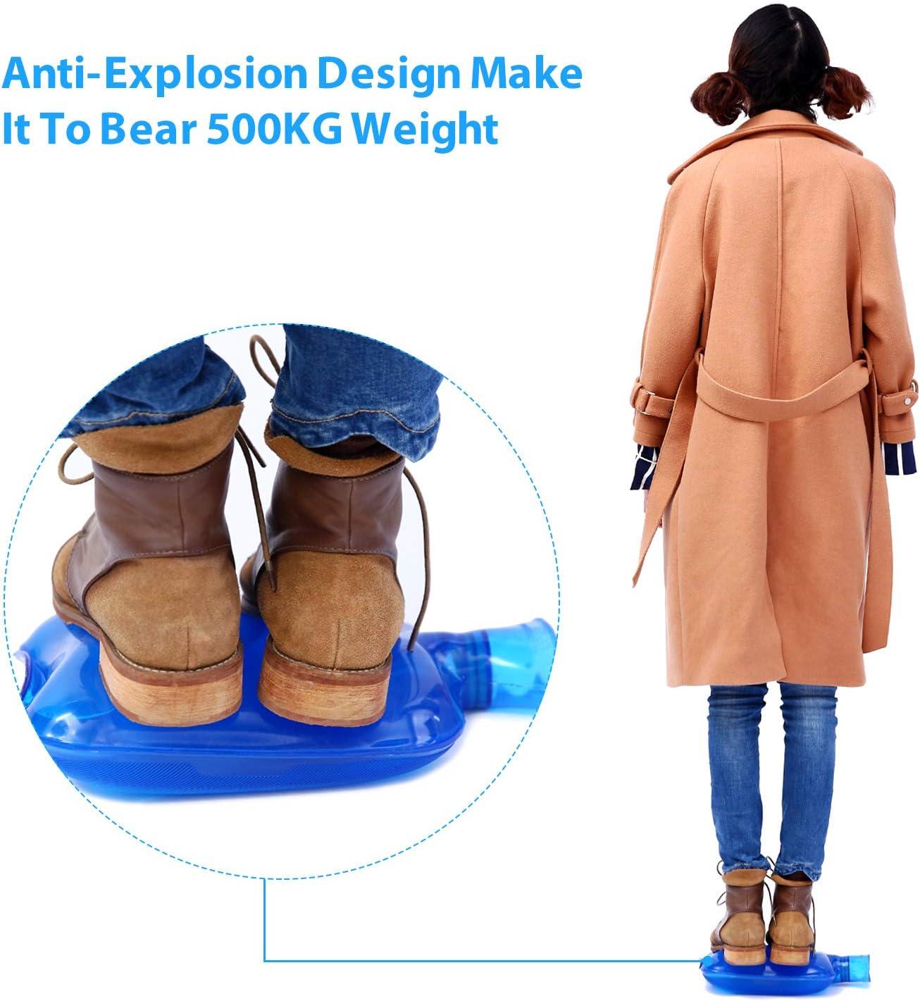 imageHot Water Bottle with Cover Ohuhu 2L Classic Premium Transparent Hot or Cold Water Bag with Knit Cover for Pain Relief Hot Pack Therapy 2000ml 68oz Blue Home and Outdoor