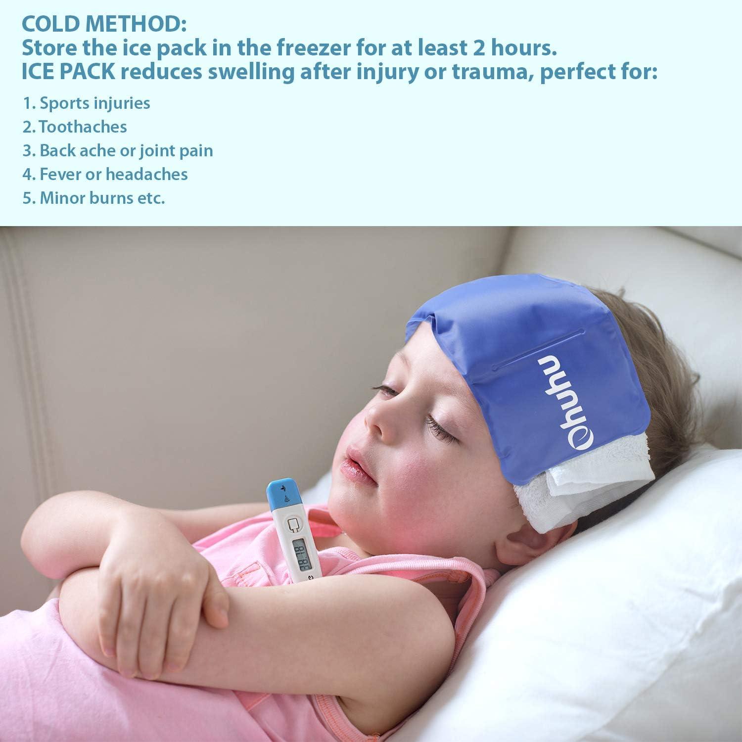 imageOhuhu Reusable Gel Cold amp Hot Therapy Pack with Strap for Shoulder Knee Ankle Back Neck Waist Arm Calves Hip Pain Relief M