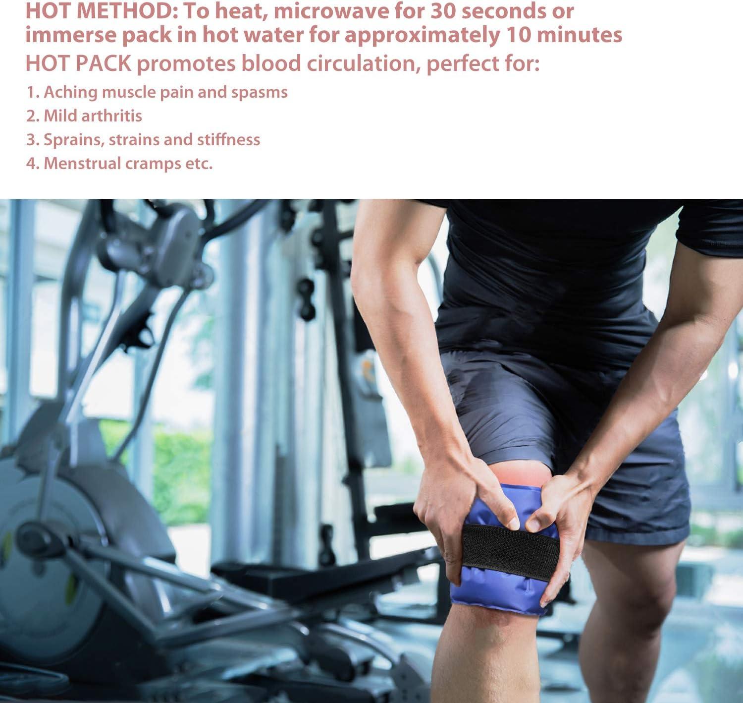 imageOhuhu Reusable Gel Cold amp Hot Therapy Pack with Strap for Shoulder Knee Ankle Back Neck Waist Arm Calves Hip Pain Relief M