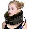 imageOhuhu Neck Cervical Traction Collar Device for Neck and Back Brown Brown