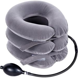 Ohuhu Neck Cervical Traction Collar Device for Neck and Back Grey (Grey)