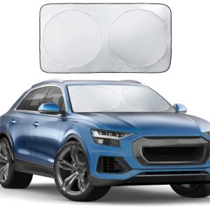 Windshield Sun Shade, Ohuhu Auto Car Sun Shade for Windshield Sunshade Sun Visor for Car Windshield Cover 63 X 33.86 Inches