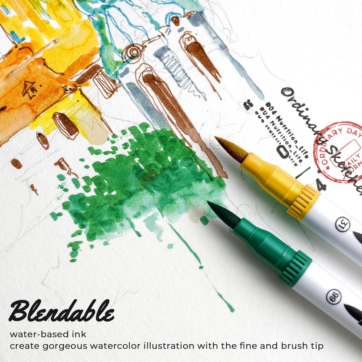 imageOhuhu 60 Coloring Markers amp Mix Media Pad