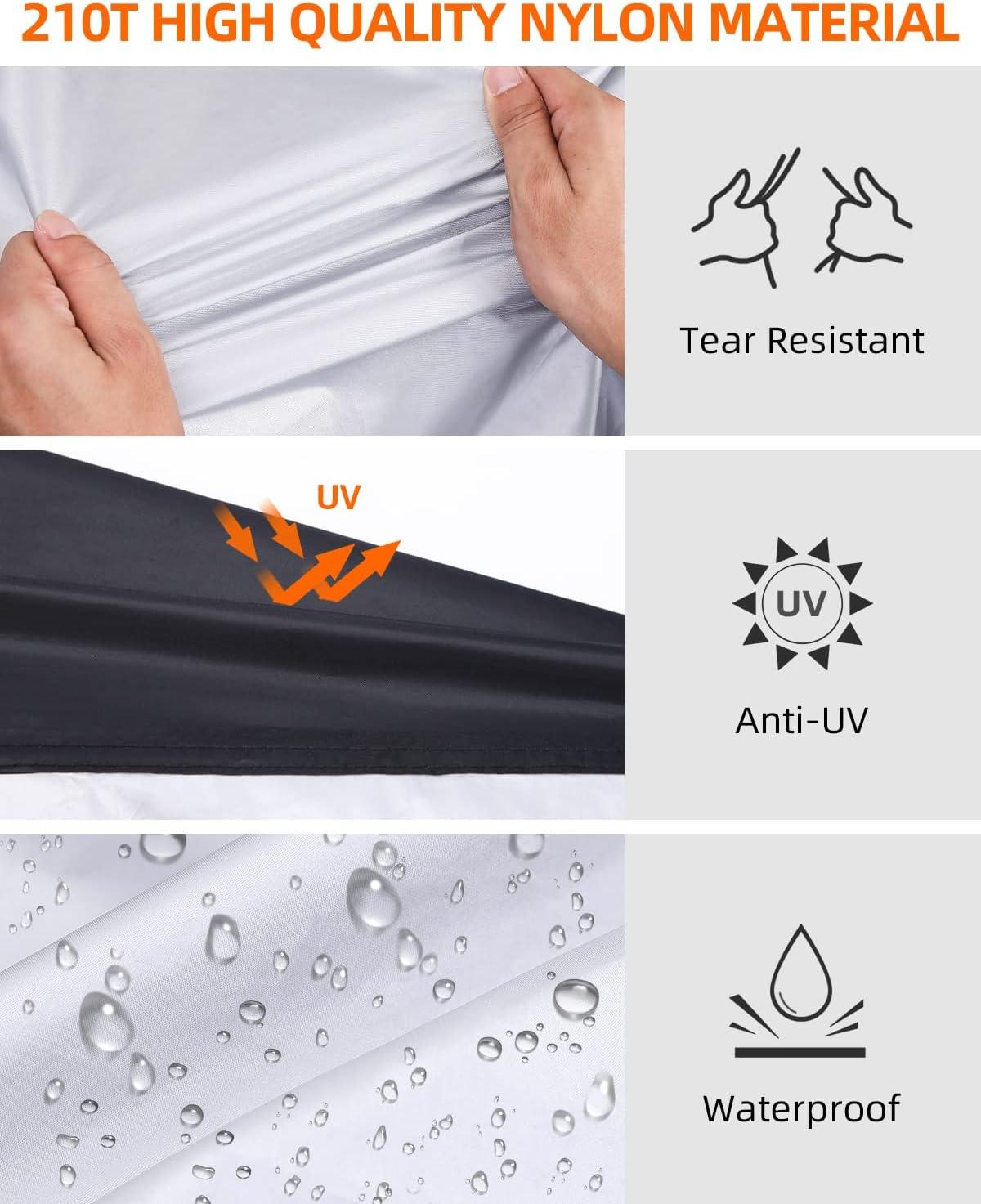 imageOhuhu Bike Cover Waterproof Outdoor Storage Bicycle Covers with Lock Hole for Mountain and Road Bikes Rain Sun Wind UV Proof