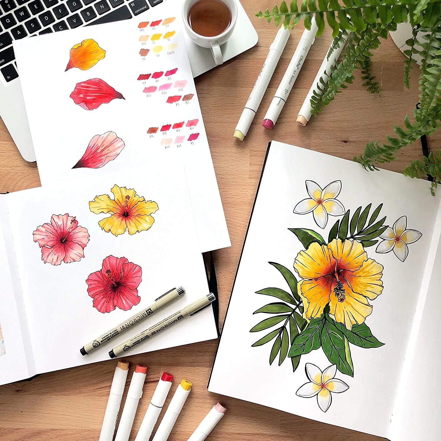 imageOhuhu Micro Fineliner Pens 8 Pack Art Sketchbook