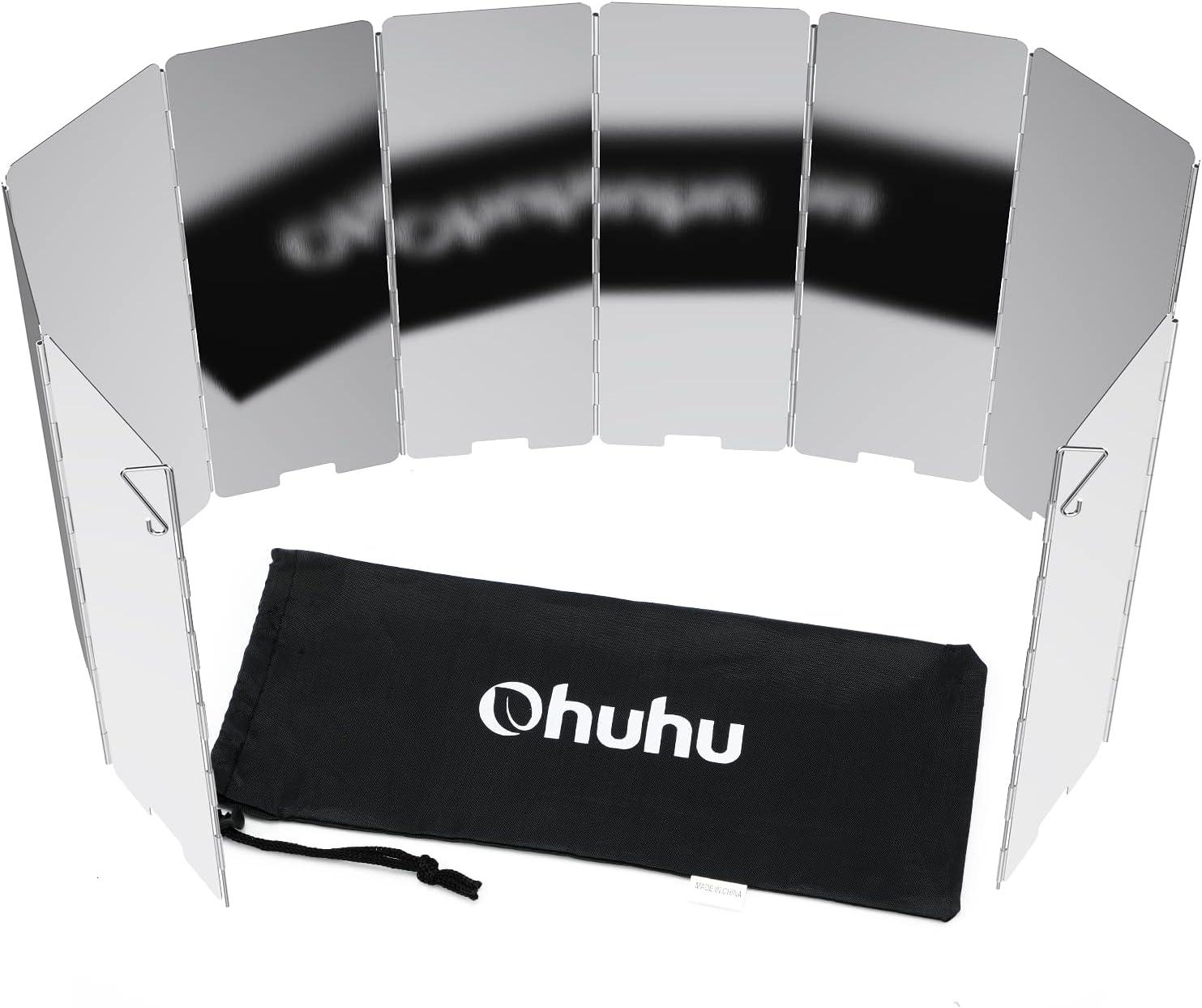 imageOhuhu Wood Burning Camp Stoves 10 Plates Camp Stove Windscreen for Camping Picnic Backpacking Cooking