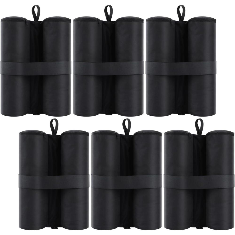 image6Pack Canopy Weights Sand Bags for Canopy Tent Ohuhu Heavy Duty Weight Bags Sandbag for Pop Up Canopy Tents Gazebo Weights for Instant Outdoor Sun Shelter Canopy Legs Bag Only Sand Not Included6 pack