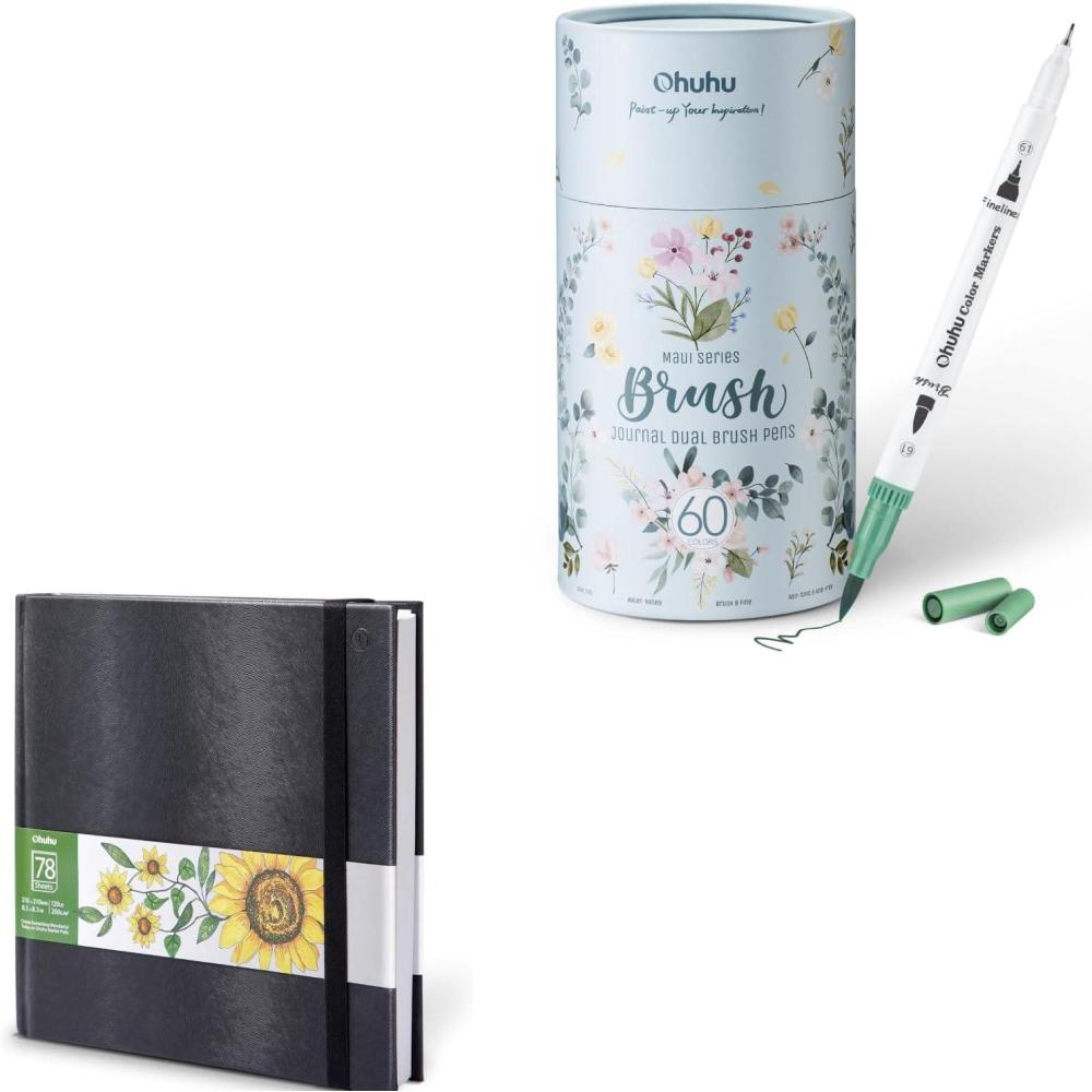 imageOhuhu Coloring Markers 60 Colors amp Marker Paper Pad