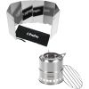 imageOhuhu Wood Burning Camp Stoves  10 Plates Camp Stove Windscreen for Camping Picnic Backpacking Cooking
