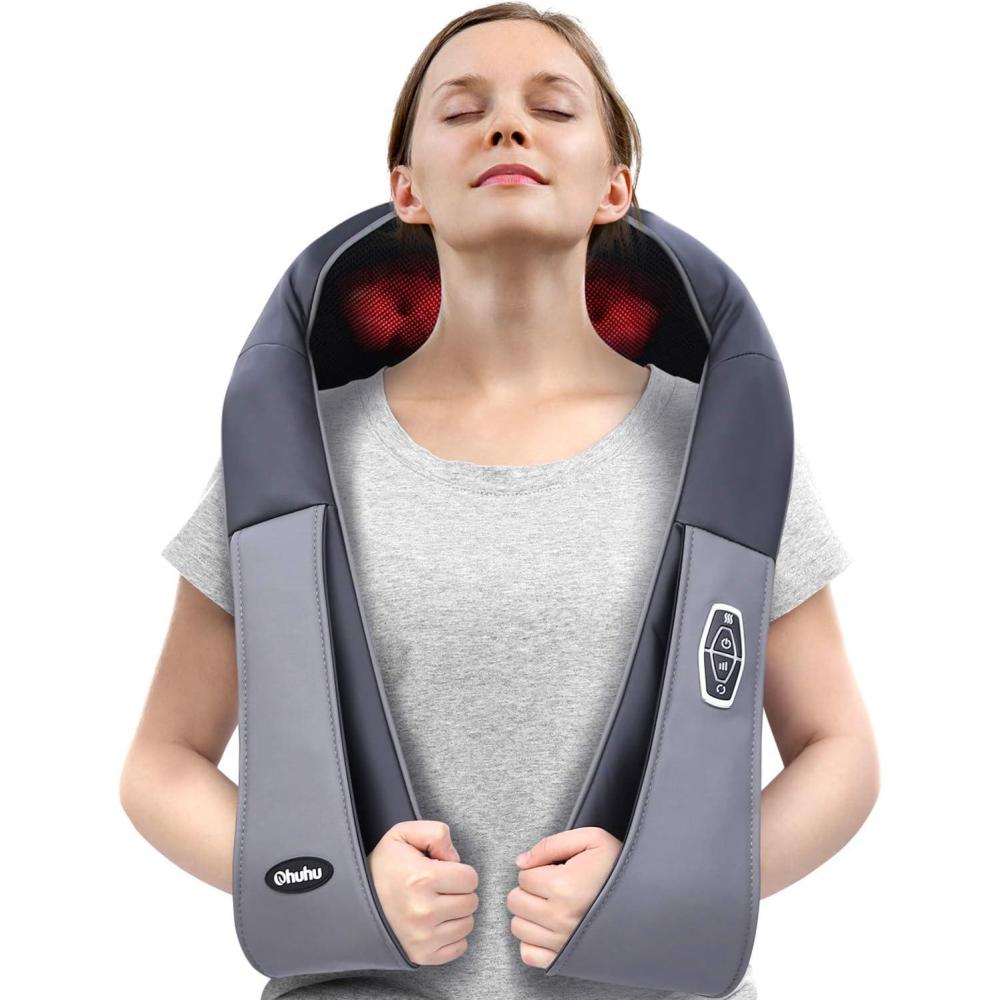 imageOhuhu Shiatsu Electric Back Massager Dark Grey