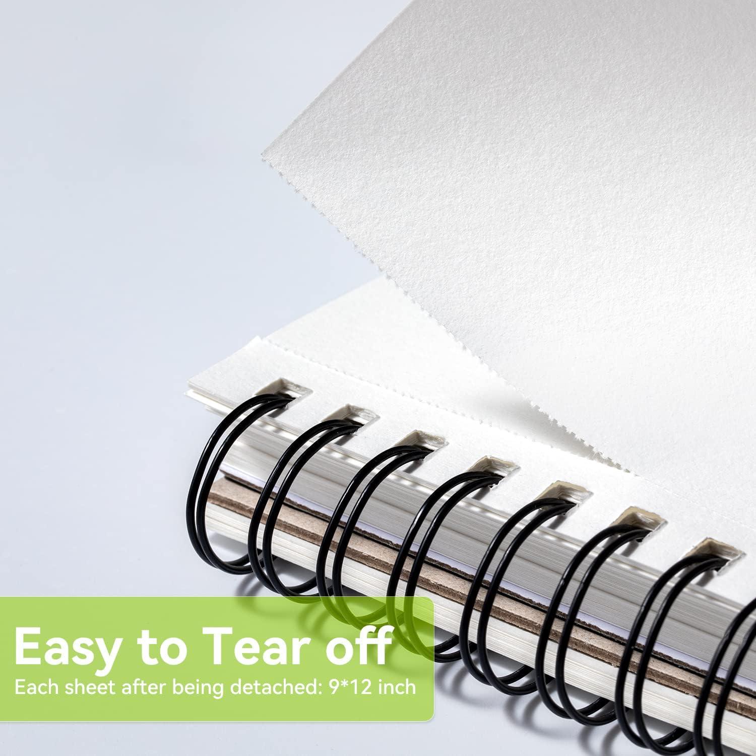 imageOhuhu 9x126 Sketch Book Premium Sketchbook 2 Packs x 100 Sheets 130 GSM 80 LB Thick Paper Spiral Bound AcidFree Sketch Pad for Sketching Drawing Colored Pencil Artists Beginners Adults Kids