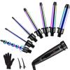 image7 in 1 Curling Iron Wand Set Ohuhu Upgrade Curling Wand with 7Pcs 035 to 125 Inch Interchangeable Ceramic Barrels and Heat Protective Glove Gifts Rainbow Color