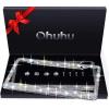 imageOhuhu Bling License Plate Frames 2 Pack with Mounting Accessories and Gift Box Luxury Handcrafted Premium Rhinestone Glitter Sparkly License Plate Frame
