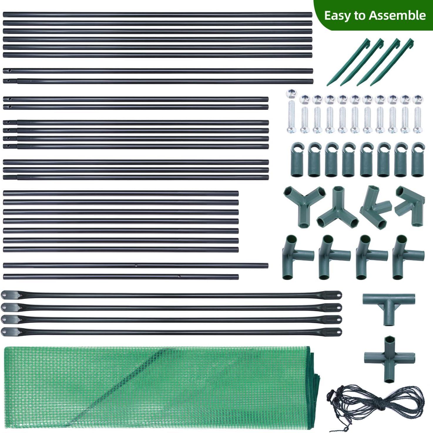 imageLean to Greenhouse for Outdoors Ohuhu Portable Tomato Green House Heavy Duty with RollUp Zippered Door Tall Plastic Greenhouses for Outside Winter Plants Growing Shed for Backyard 66x25x56 FTPolyethylene