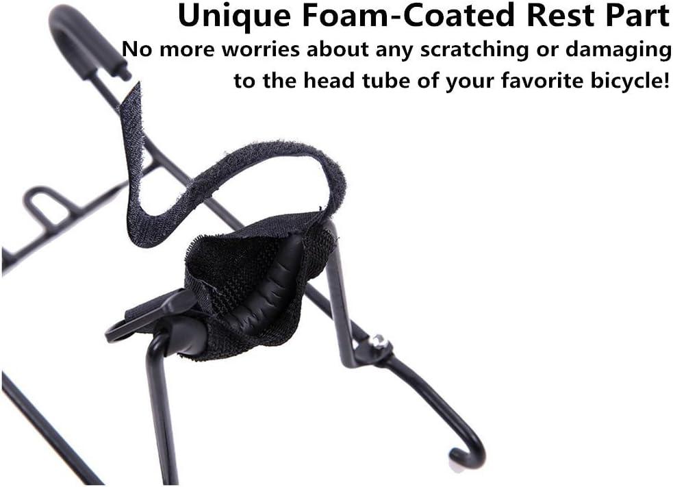 imageOhuhu Bike Basket RustProof Quick Release Front Handlebar Bicycle Lift Off Baskets with Holder Mesh Bottom Black 2 Pack