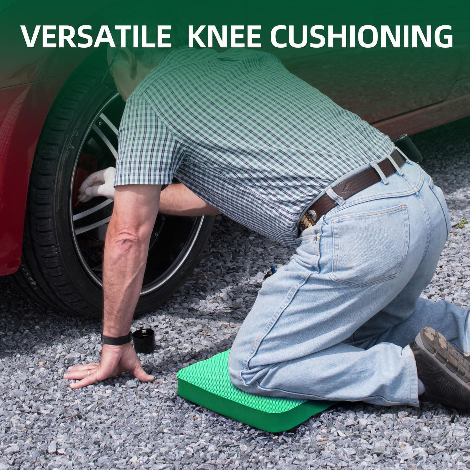 imageOhuhu Premium Thick Kneeling Pad 2Pack Large Comfortable Gardening Knee Mat with 2 Different Surfaces Extra Thick Knee Cushion Kneeler for Gardening Work Baby Bath Exercise Perfect GiftsGreen