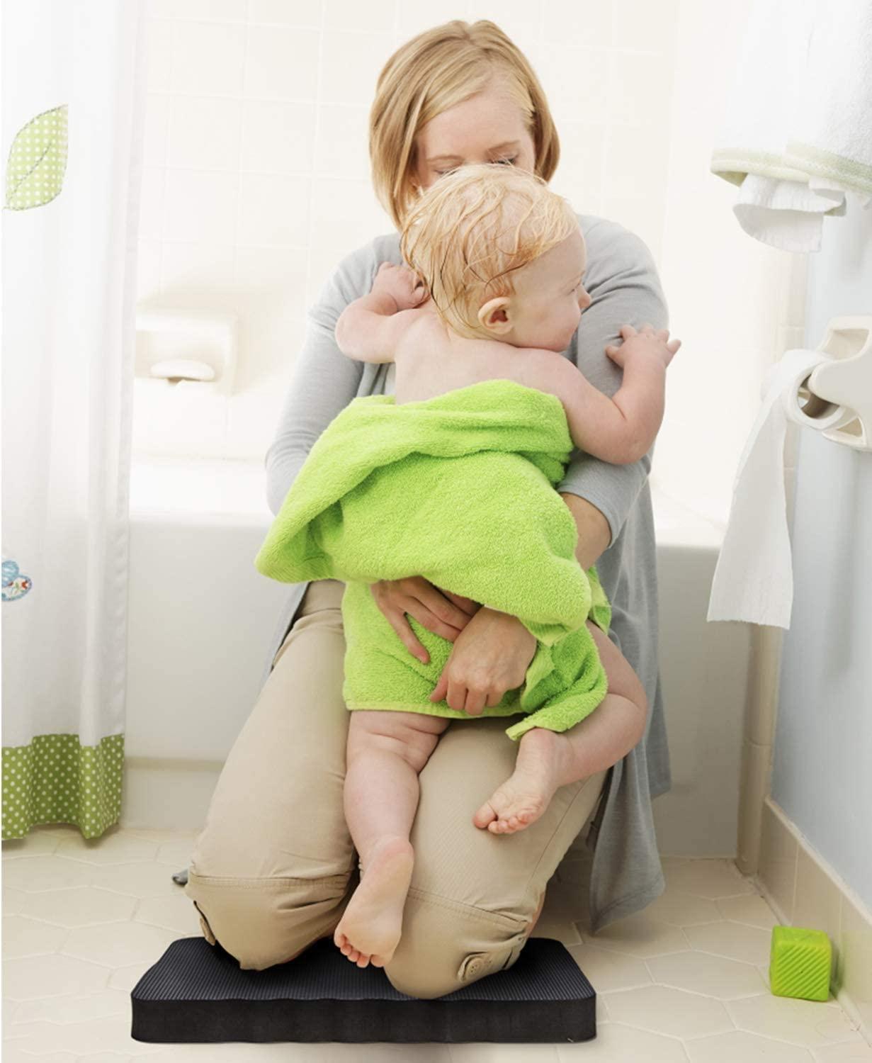 imageOhuhu Premium Thick Kneeling Pad 2Pack Large Comfortable Gardening Knee Mat with 2 Different Surfaces Extra Thick Knee Cushion Kneeler for Gardening Work Baby Bath Exercise Perfect GiftsBlack