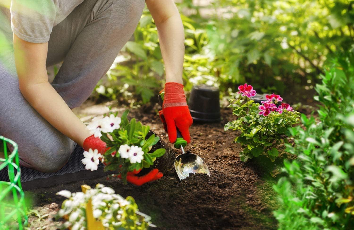 imageOhuhu Premium Thick Kneeling Pad 2Pack Large Comfortable Gardening Knee Mat with 2 Different Surfaces Extra Thick Knee Cushion Kneeler for Gardening Work Baby Bath Exercise Perfect GiftsBlack