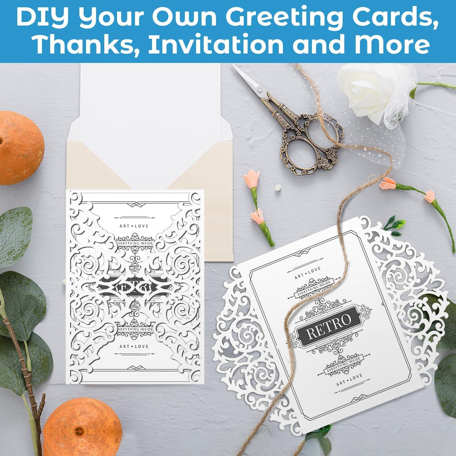 imageWhite Shimmer Cardstock 100 Sheets Ohuhu 85 x 11 Heavyweight 80 lb 216 gsm DoubleSided Shimmer Card Stock Metallic Paper for Crafts DIY Making Cards Invitations