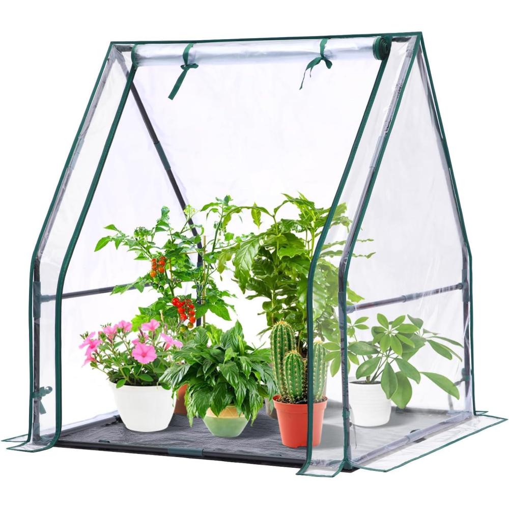 imageMini Greenhouse for Indoor Outdoor Ohuhu Tabletop Portable Green House with Waterproof Pad for Small Plants Nursery Germination 36x18x33 HeavyDuty Cover Tent Humidity Dome Seedling Accessory36 x 36 x 42 inch