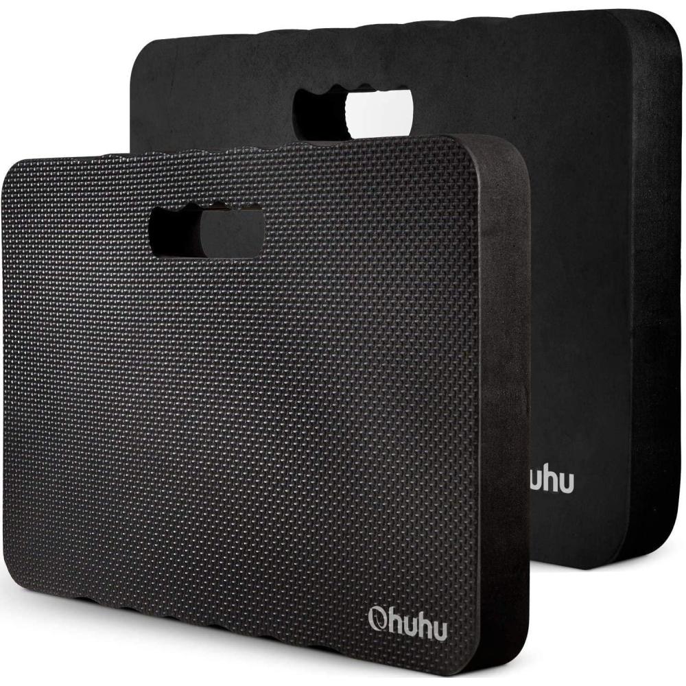 imageOhuhu Premium Thick Kneeling Pad 2Pack Large Comfortable Gardening Knee Mat with 2 Different Surfaces Extra Thick Knee Cushion Kneeler for Gardening Work Baby Praying Gifts for Women Men SeniorsBlack