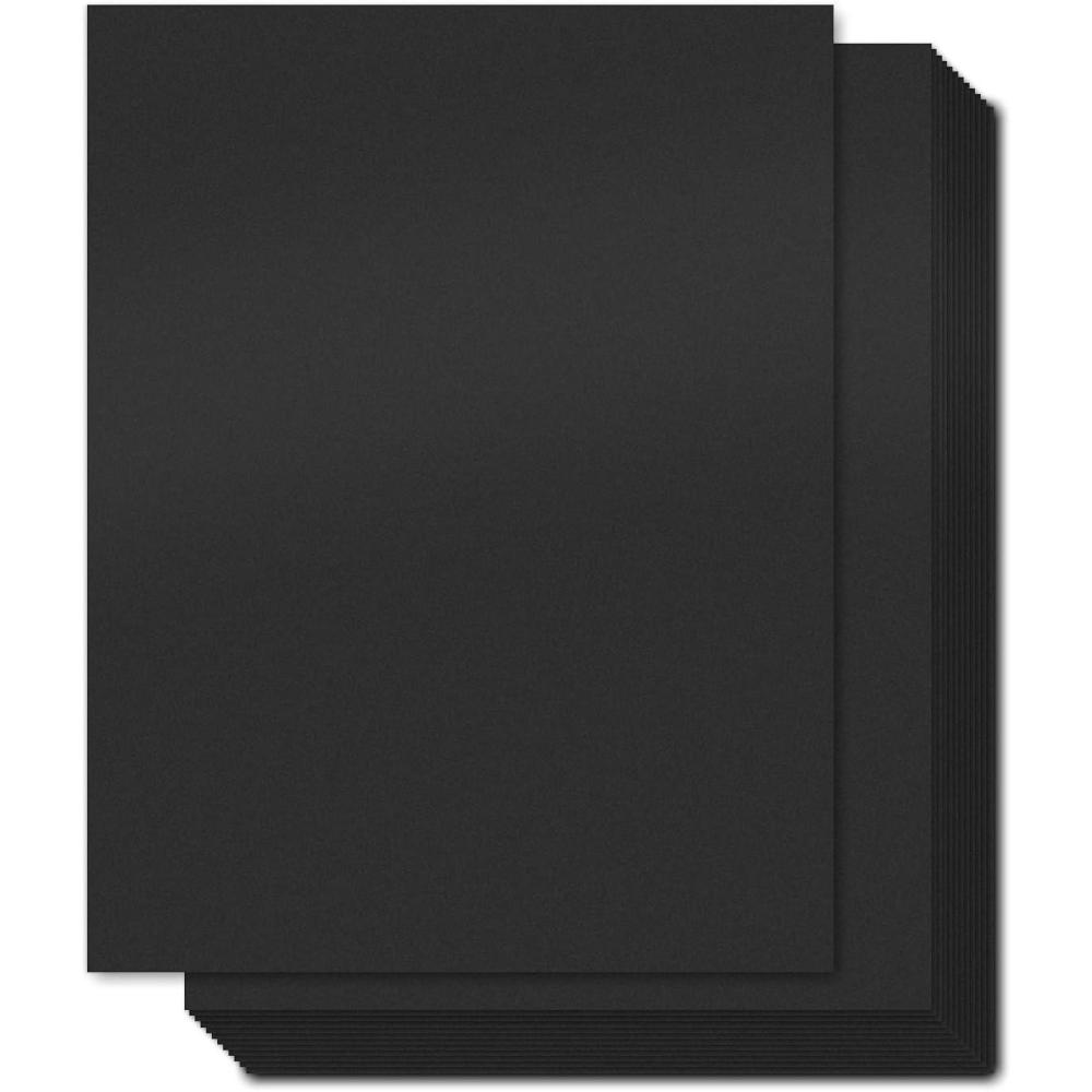 imageOhuhu White Cardstock Thick Paper 200 Sheets 85 x 11 Heavyweight 80 lb216 gsm Card Stock for Crafts and DIY Card MakingBlack