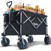 imageOhuhu Collapsible Wagon Cart with Big Wheels 200L440LB Capacity Foldable Beach Wagon for Sand Folding Utility Heavy Duty Garden Carts HeavyDuty Grocery Wagons for Sports Camping Picnic Shopping