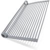 imageOhuhu Roll Up Sink Rack Over The Sink Dish Drying Rack 205 W x 131 L Rolling Dish Drainer Foldable Sink Accessories HeatResistant Mat AntiSlip Silicone Coated Dish Racks for Kitchen Counter