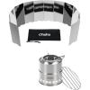 imageOhuhu Wood Burning Camp Stoves  12 Plates Camp Stove Windscreen for Camping Picnic Backpacking Cooking