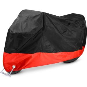 Ohuhu Motorcycle Cover, All Season Waterproof Snowproof Motorbike Covers with Lock Holes & Storage Bag – XX Large, Fits up to 108″ Motors Bikes Scooters for Honda, Yamaha, Suzuki, Harley, Kawasaki
