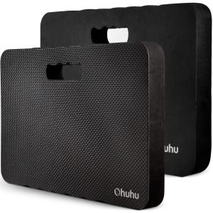 Ohuhu Premium Thick Kneeling Pad, 2-Pack Large Comfortable Gardening Knee Mat with 2 Different Surfaces, Extra Thick Knee Cushion Kneeler for Gardening Work Baby Praying, Gifts for Women Men Seniors(Black)